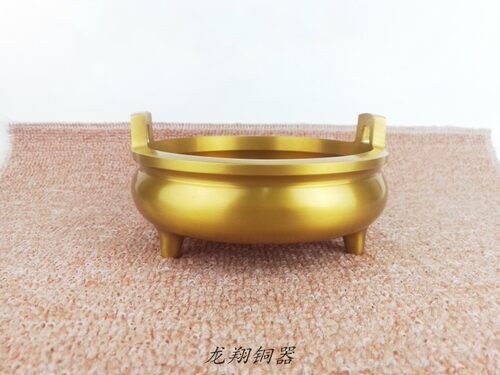 纯铜香炉大号仿古宣德炉檀香炉室内家用香薰炉茶道线香插炉 - 图0