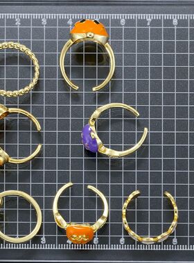 Halloween Pumpkin Enamel Ring Adjustable Band Jewellery Ador