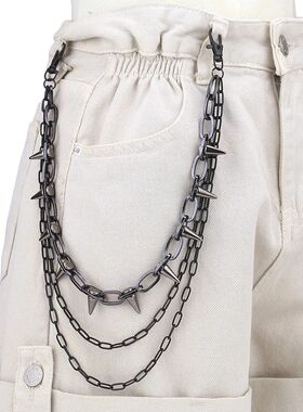 Cool Hip Hop Rock Multilayer Metal Pants Waist Chain Men Wom