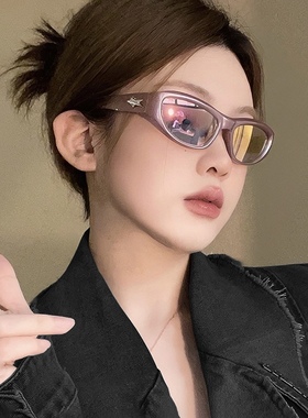 CDLM陈大刘芒 墨镜未来感ins辣妹街拍凹造型防紫外线猫眼太阳眼镜