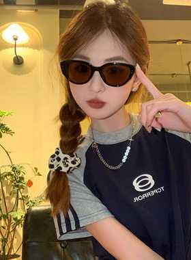 CDLM陈大刘芒【uv400高清】爆款猫眼显脸小墨镜街拍防晒太阳镜