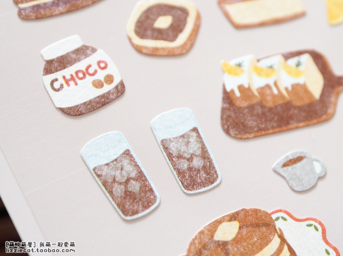 韩国suatelier 蛋糕曲奇甜甜圈甜品卡路里diy手帐日记装饰贴纸画,淘宝优惠券,粉丝福利购,淘宝优惠卷