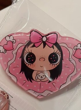 跨境小玉大眼女孩发夹少女心侧边夹ins风卡通刘海夹可爱流行发饰