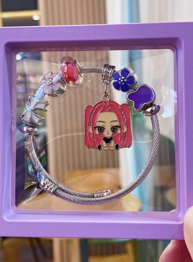 新款跨境女孩手链猎魔女团卡通动漫手链外贸畅销跨境手串手饰批发