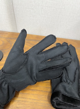 黑色秋冬手套雾面内里加绒时尚保暖长款显白潮流防风