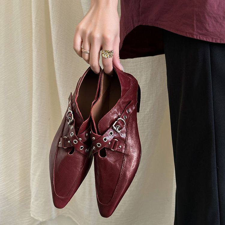 厂家直销~15年老店手工订制真皮羊皮深口单鞋女低跟平底小方头女,淘宝优惠券,粉丝福利购,淘宝优惠卷