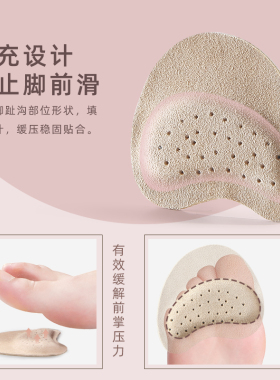羊皮凉鞋前掌垫防痛超软止滑贴