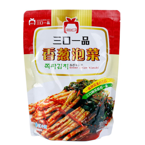 三口一品韩国小葱泡菜韩式白菜香葱泡菜袋装朝鲜延边特产美食小根 - 图2