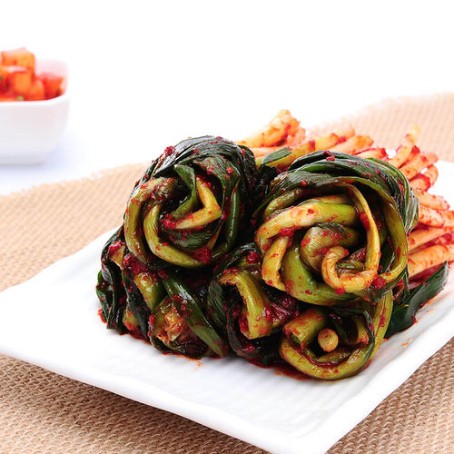 三口一品韩国小葱泡菜韩式白菜香葱泡菜袋装朝鲜延边特产美食小根 - 图3