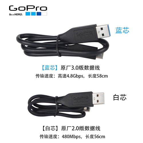 GoPro12/11/10/9/8/7/6/5/4/3Max原装充电线数据线冲电线相机配件 - 图1
