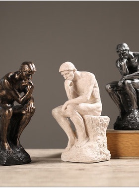 沉默是金简约现代风雕塑工艺品