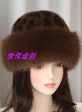 小熊耳朵毛绒帽秋冬保暖