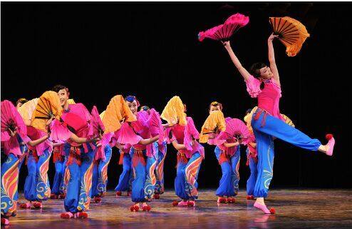 桃李杯民族民间女子群舞《蝴蝶春情》舞蹈服装服饰演出服表演服 - 图2