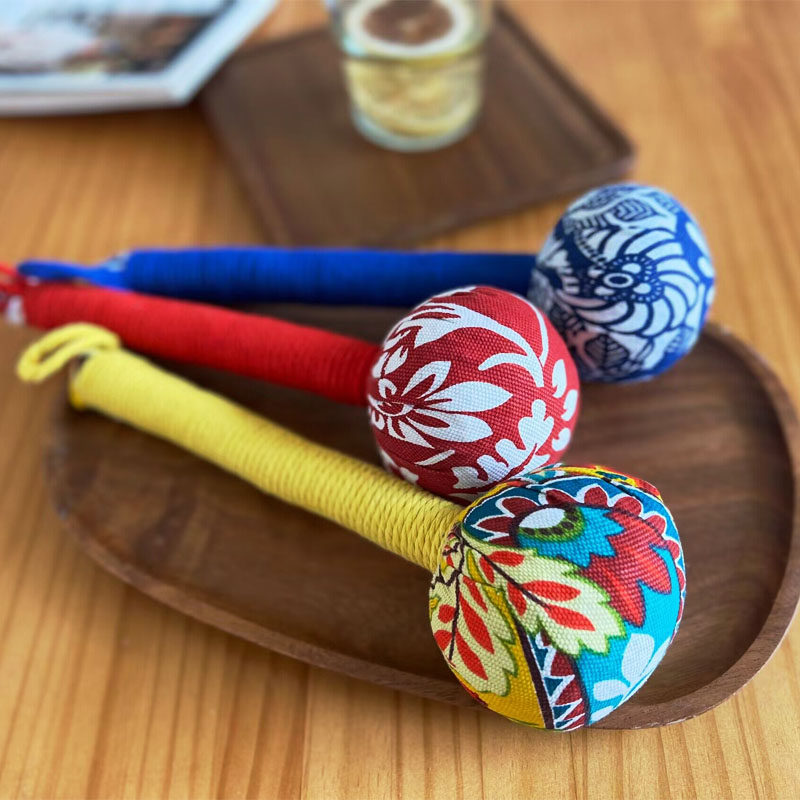 阿梨日记丨 五子锤 艾草锤  经络锤 放松 老粗布 手工缠制,淘宝优惠券,粉丝福利购,淘宝优惠卷