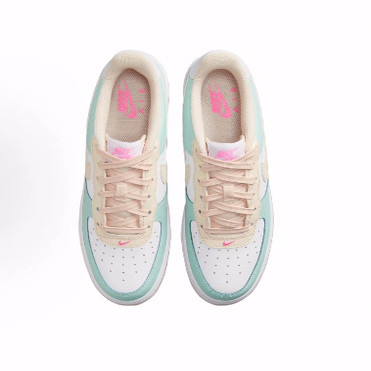 Nike Air Force 1 皮革 耐磨 低帮 儿童板鞋 绿白,淘宝优惠券,粉丝福利购,淘宝优惠卷
