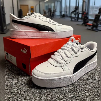 PUMA彪马 Skye  街头风 低帮 板鞋 女款 白黑 - 图3