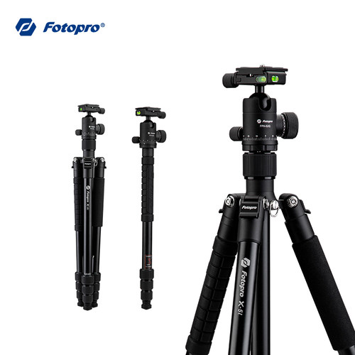Fotopro富图宝x5ipro三脚架专业摄影相机支架便携单反微单手机铝合金三角架旅行拍照独脚架适用索尼佳能尼康 - 图0