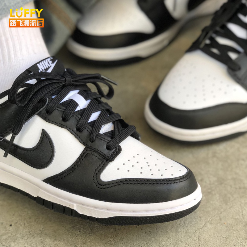 Nike耐克Dunk Low Retro经典黑白熊猫男子低帮休闲板鞋DD1391-100 - 图1