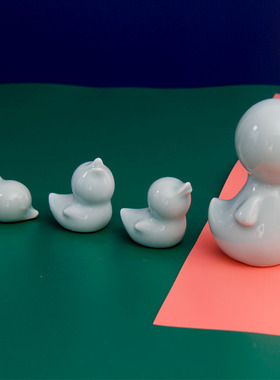 景德镇陶瓷鸭子公仔工艺小摆件