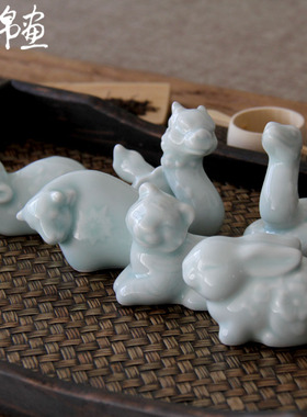 景德镇陶瓷十二生肖家庭装饰ins