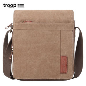 Troop帆布男包简约单肩包男士包包欧美休闲英伦复古包斜跨单肩包
