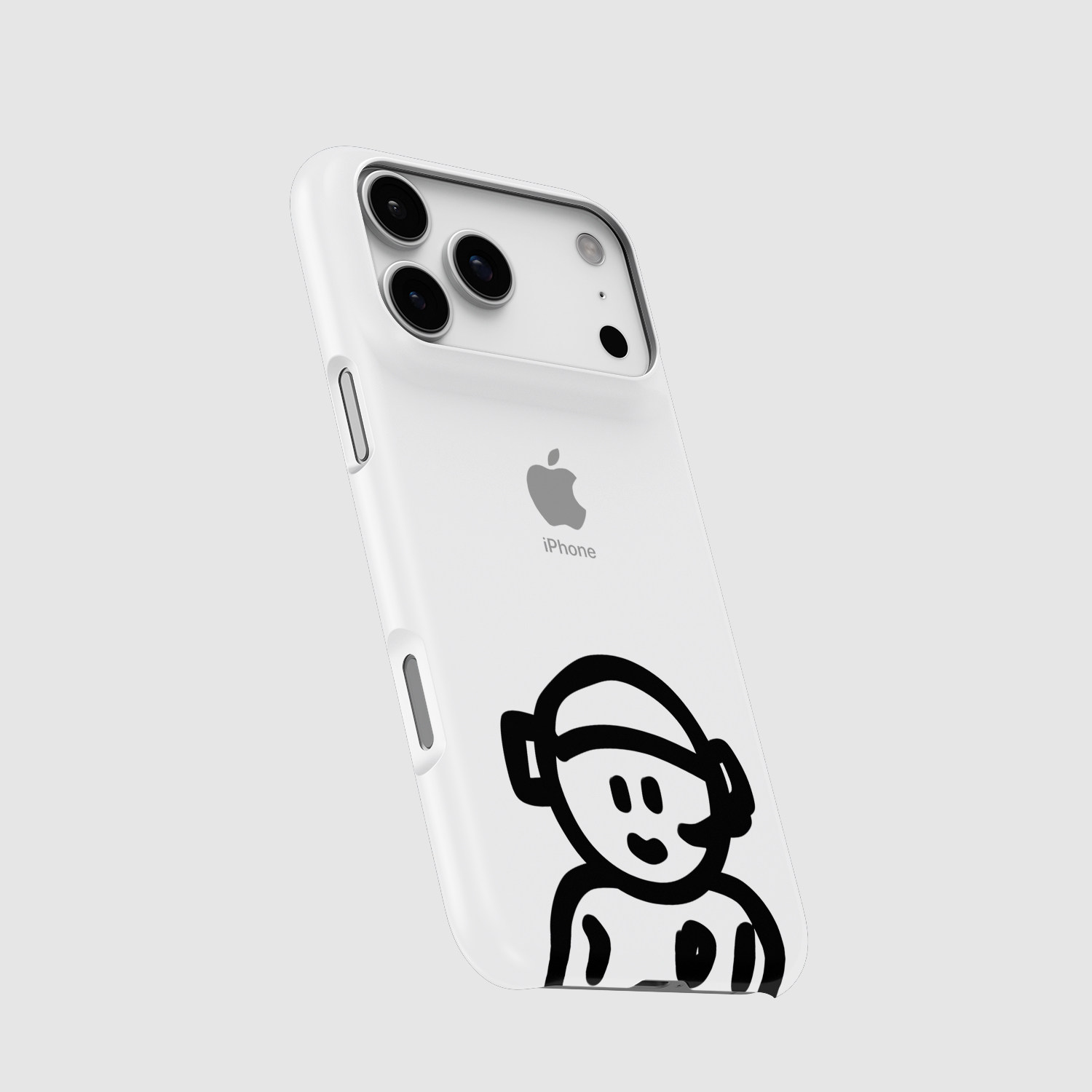 涂鸦简笔小人个性适用于iPhone17Promax轻薄16适用于15苹果14手机壳13不掉色12环保硬壳散热11半包保护壳