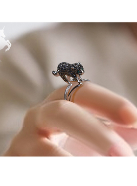 欧美风水晶夜店戒指环