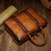 First-grain cowhide hand-rubbed men's business bag