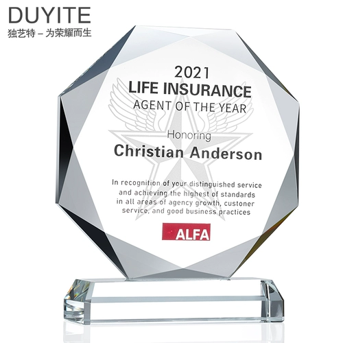 Творческие восьмиугольные трофеи с высоким уровнем восьмиугольника.