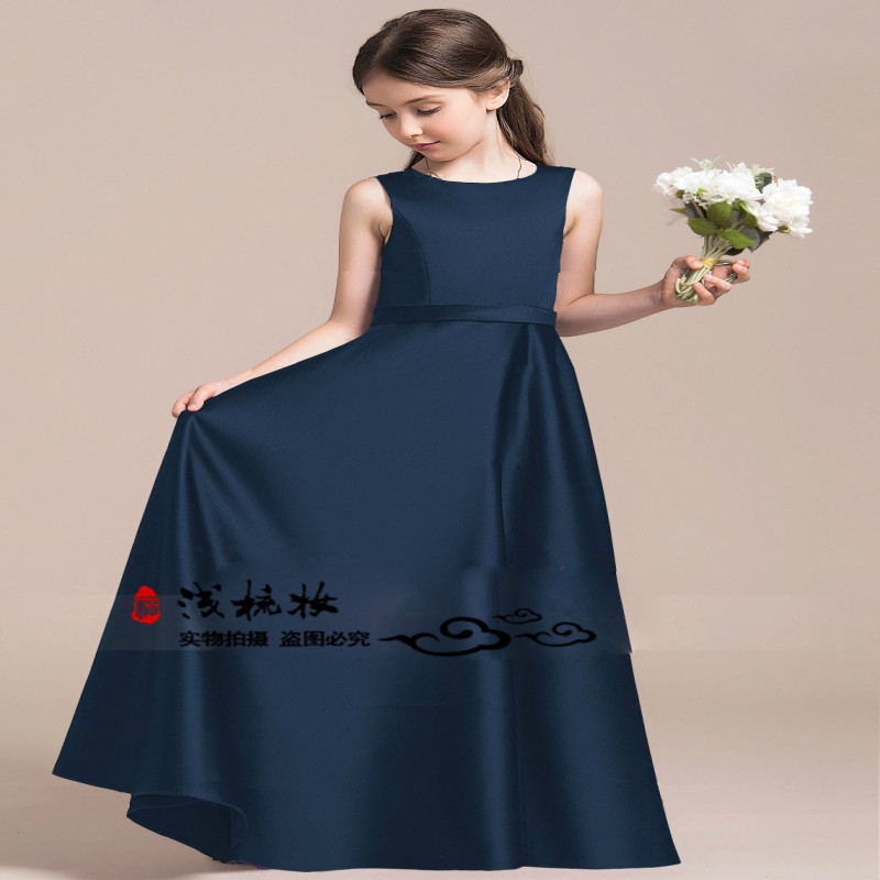 黑色女孩钢琴表演礼服儿童小提琴演出服管弦乐团大合唱公主裙秋季,淘宝优惠券,粉丝福利购,淘宝优惠卷