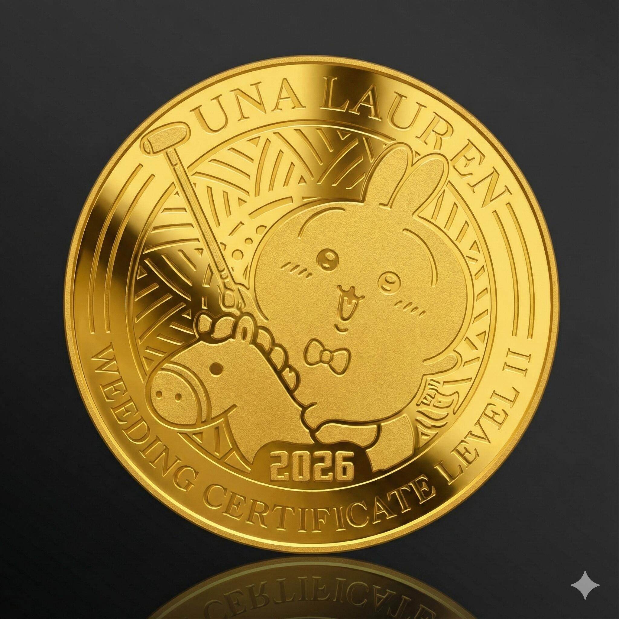 吉伊卡哇周边乌萨奇乌拉劳伦马年纪念币锌合金马年收藏纪念币,淘宝优惠券,粉丝福利购,淘宝优惠卷