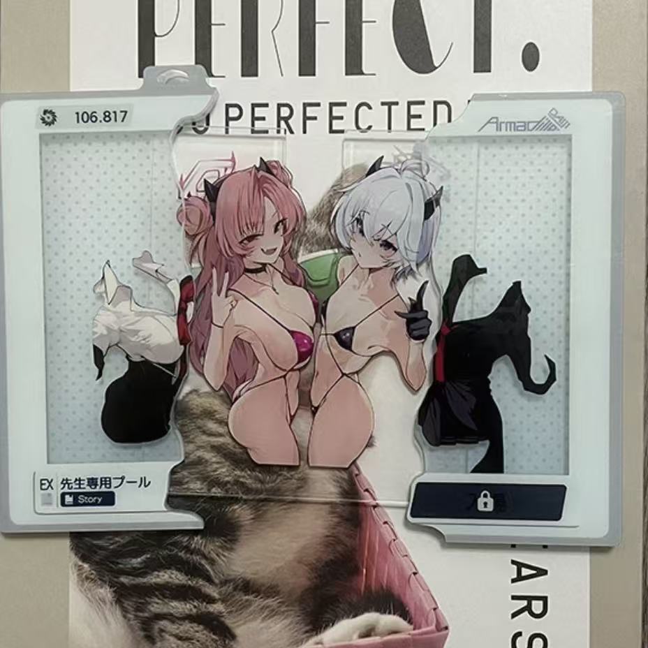 蔚蓝档案周边大慈c106绮罗罗绘里香抽拉挂件立牌背包挂饰装饰礼物 - 图0