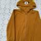 Cartoon ears hooded zipper polar fleece home top