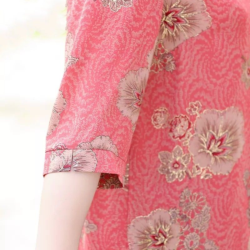 妈妈夏装民族风复古60岁夏季衬衫 追梦公主服饰中老年女装