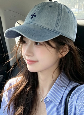 水洗牛仔显脸小鸭舌帽