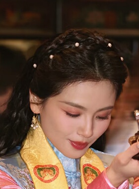 刘涛同款珍珠顶夹发扣女少女感甜美编发点缀发卡侧边碎发夹子发饰