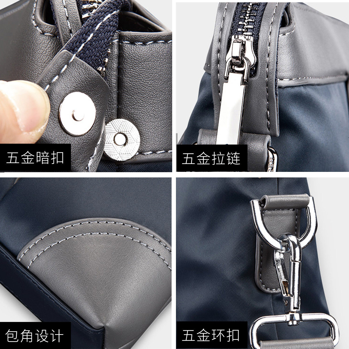 斐格公文包男帆布商务手提包男 feger千恒男士包袋