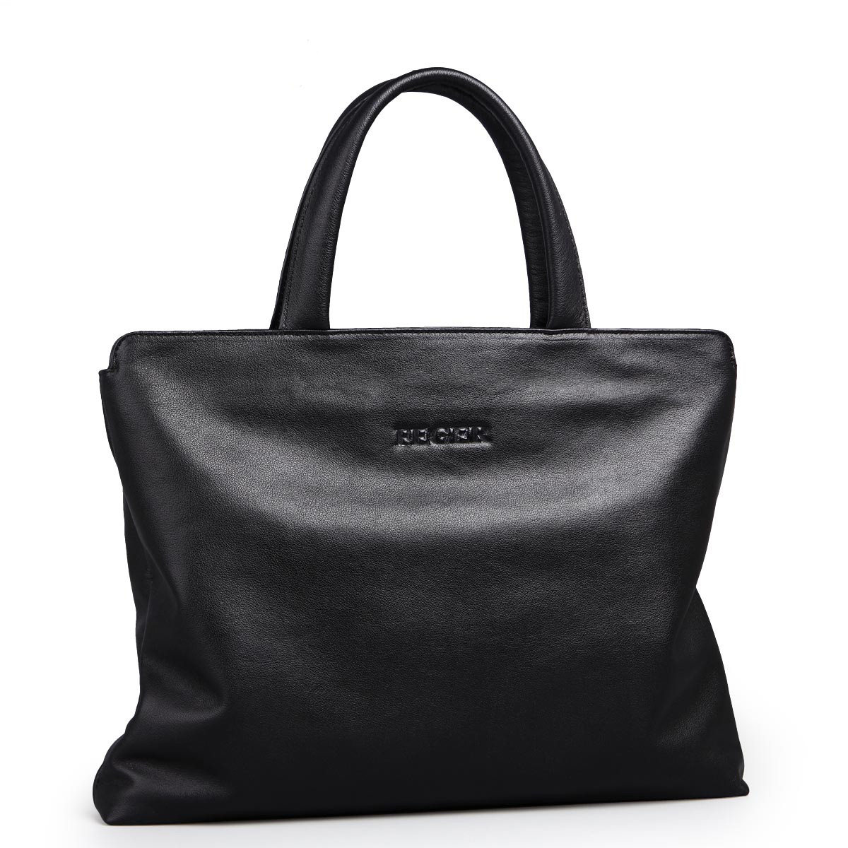 斐格手提包男士头层牛皮薄款公文包 feger千恒男士包袋