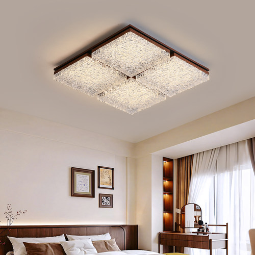 轻奢冰裂纹客厅吸顶灯2025新款意式高级感卧室家用护眼全屋灯具 - 图2