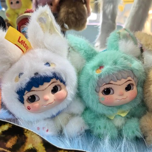 正版wakuku狐狐兔兔捣蛋日记系列盲盒第二代手办毛绒娃娃礼物女 - 图1