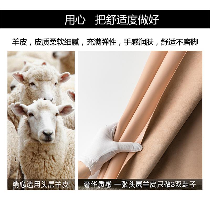 红底高跟鞋女新款2024尖头真皮设计感小众网红气质黑色细跟单鞋秋 - 图2