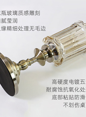 欧式餐桌装饰玻璃花瓶仿真花摆件