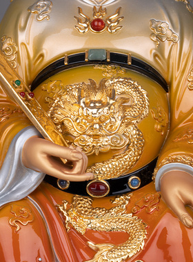 纯铜灶神爷像灶君神像