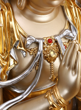 台湾铜雕贴金千手观音菩萨佛像