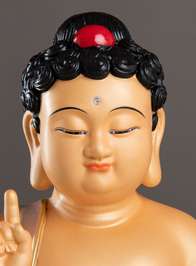 纯铜琉晶彩金尊太子佛浴佛节供奉