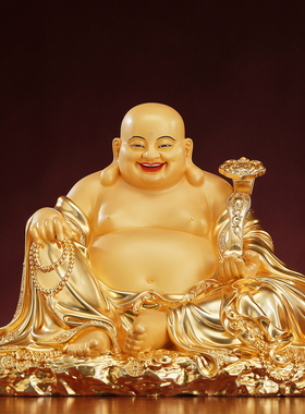 纯铜宽体弥勒佛菩萨佛像家用供奉