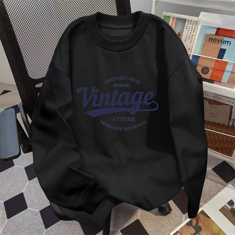 广州十三行外贸尾货~清仓潮牌ins潮牌重磅纯棉长袖t恤男女秋冬季 - 图1