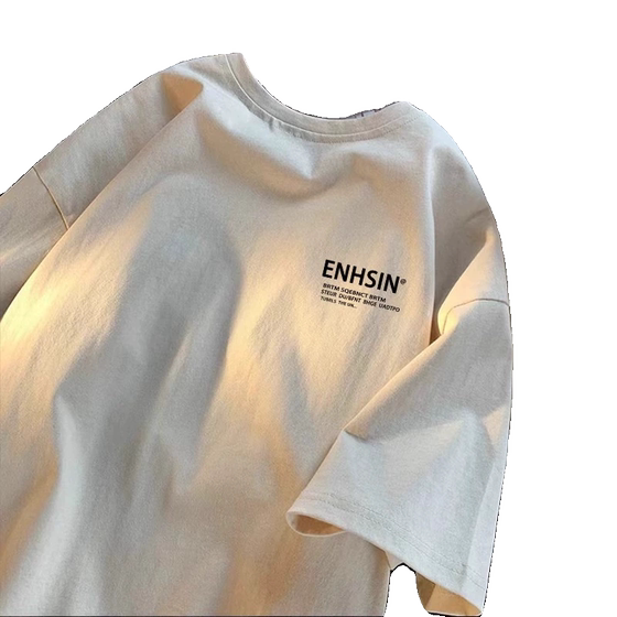 Summer pure cotton loose short-sleeved T-shirt for men and women