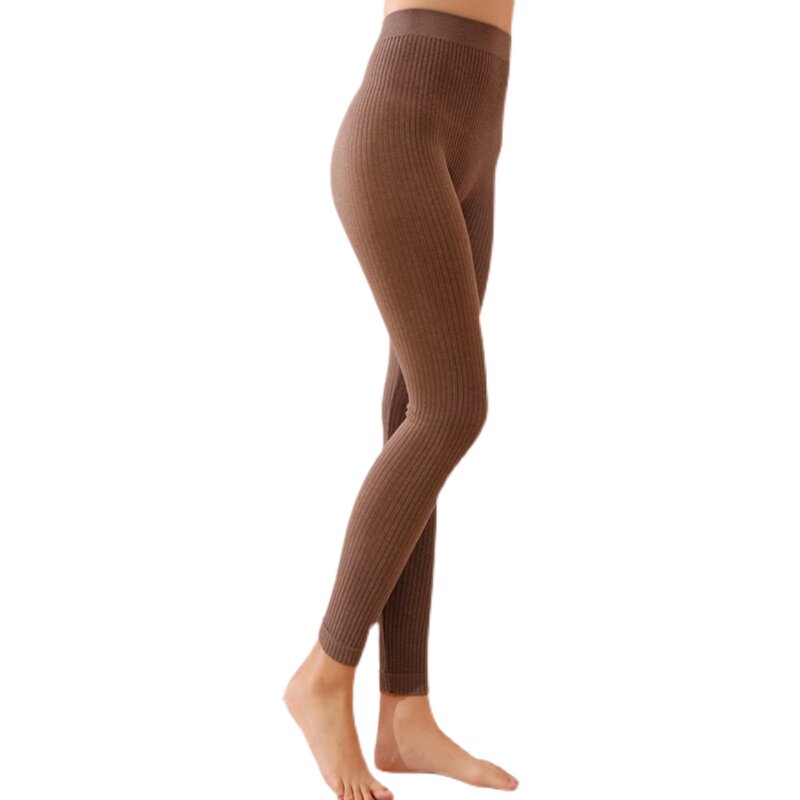 妇人中高腰自发热秋裤螺纹高弹力柔软保暖衬裤女士无缝一体打底裤,淘宝优惠券,粉丝福利购,淘宝优惠卷