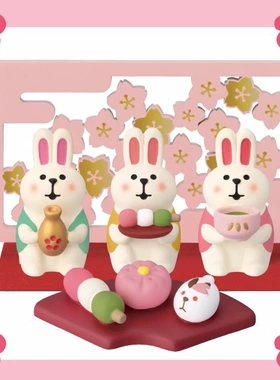 日本正版DECOLE树脂猫摆件女儿节